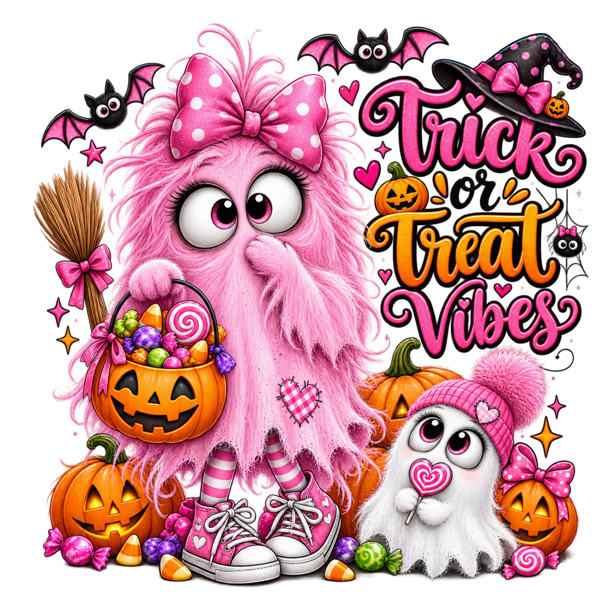 Halloween Trick or Treat Vibes DTF Transfer