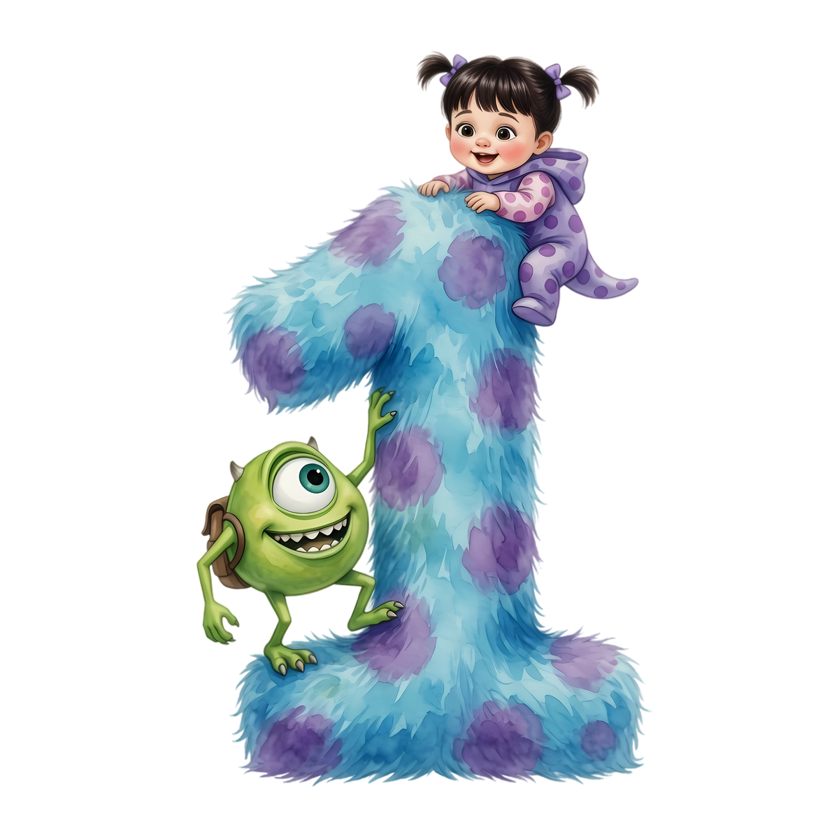 Kids Birthday Number 1 Monsters Inc