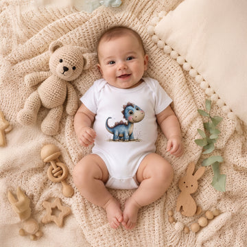 Whimsical Little Blue Dinosaur