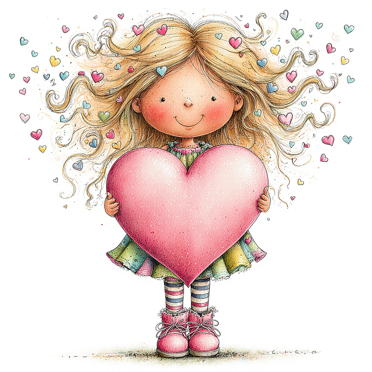 Little Girl With Heart