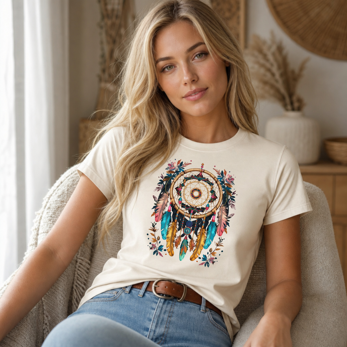 Colourful Feather Dreamcatcher