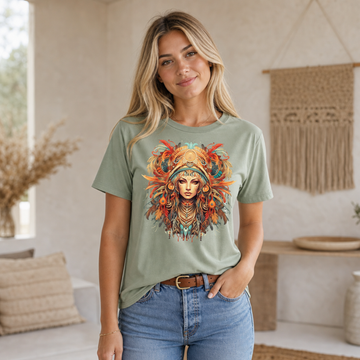 Boho Feather Headdress Woman