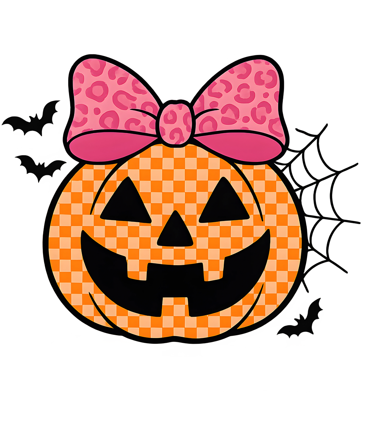 Halloween Pumpkin Pink Ribbon