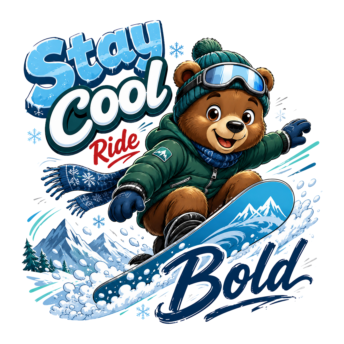 Stay Cool Ride Bold Print