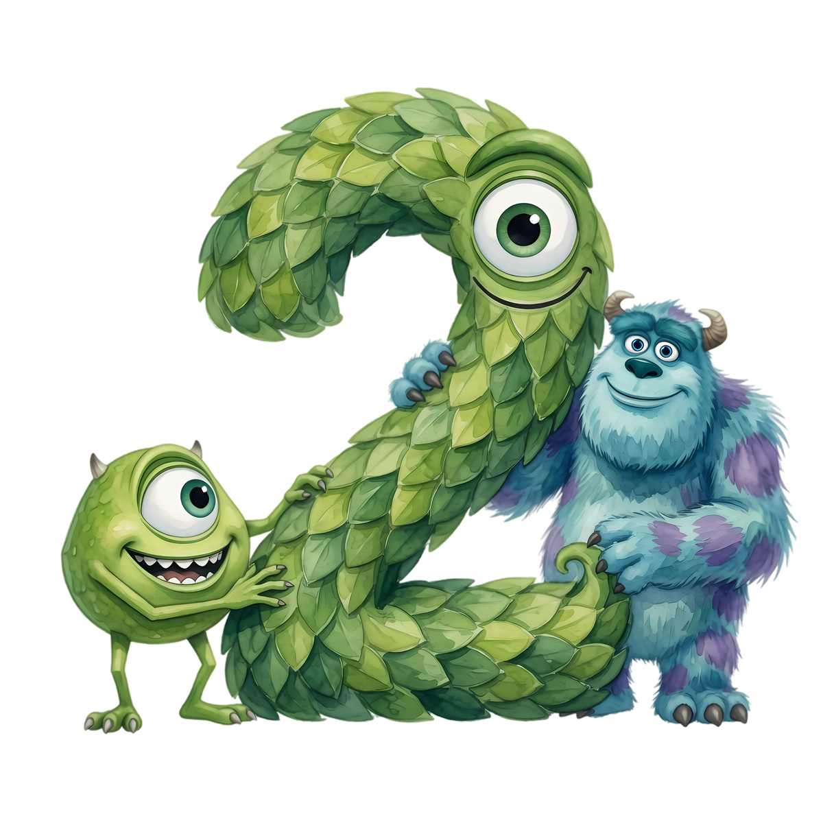 Kids Birthday Number 2 Monsters Inc
